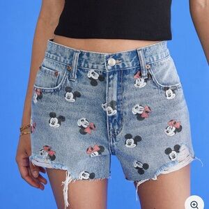Aeropostale High-Rise Mickey Mouse & Minnie Mouse Shorts – Size 6 | NWT